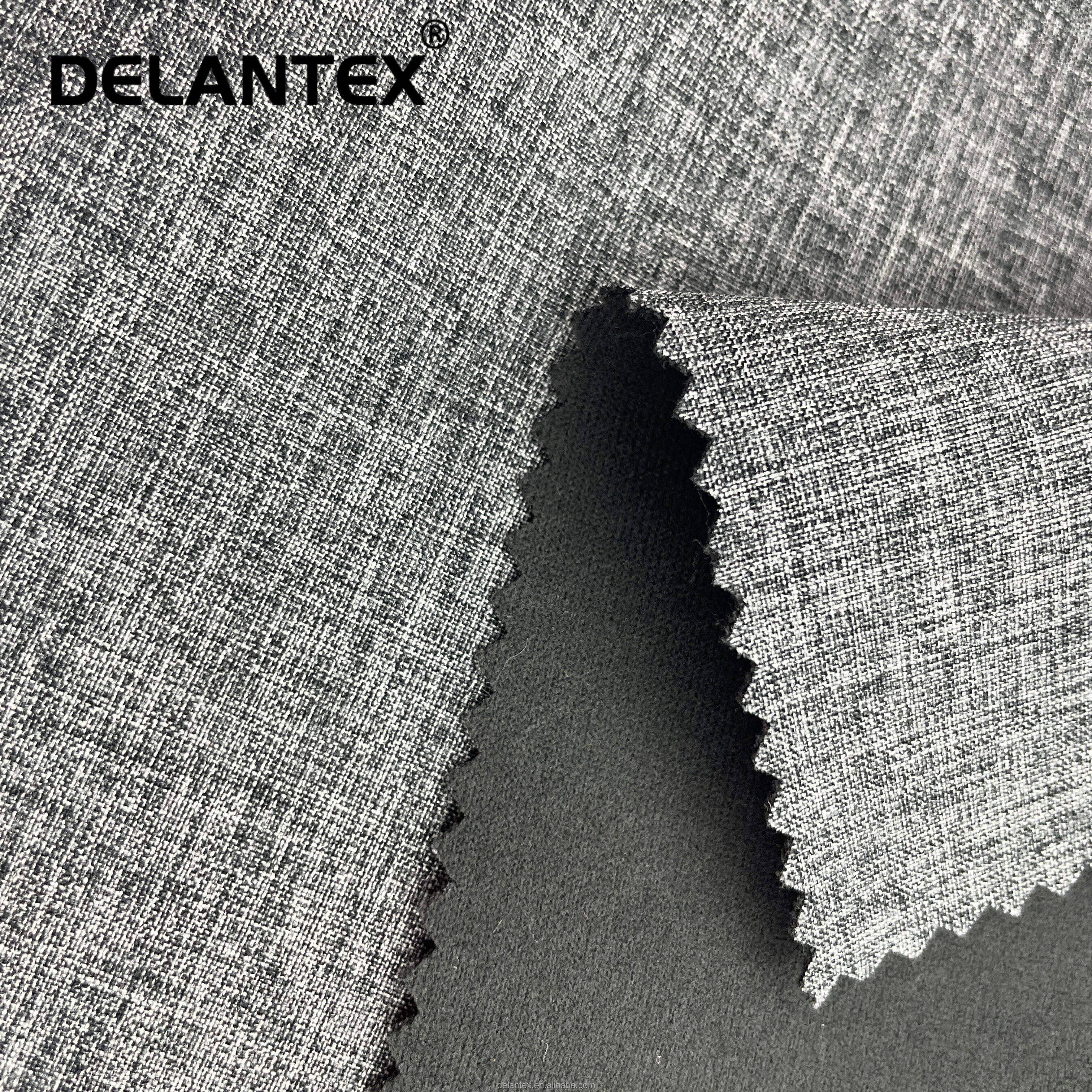 Delantex Water Resistant Fleece Soft Shell Fabric Cationic Polyester Woven Fabric