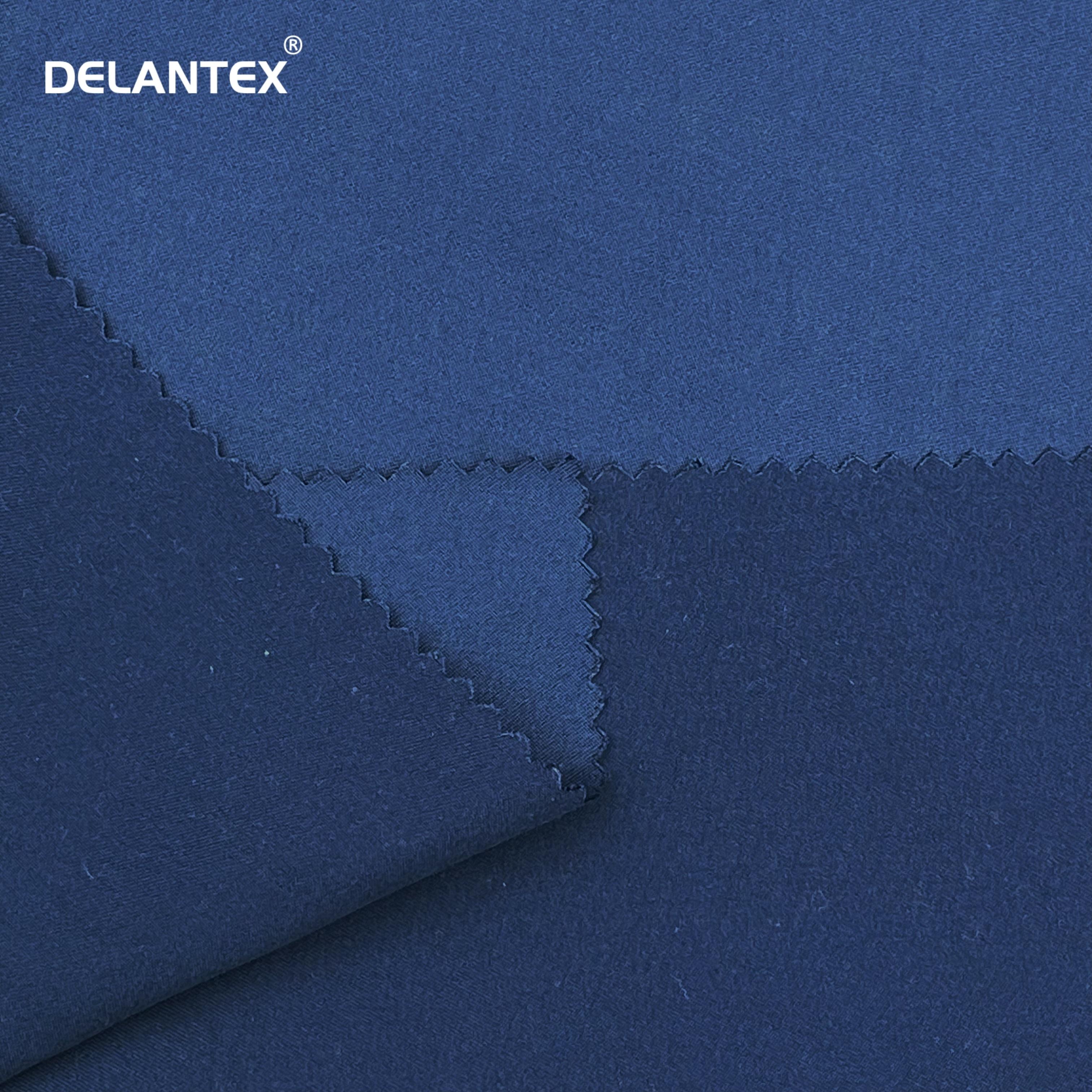 Delantex Blue Color 100 Polyester Microfiber Peach Skin Fabric for Beach Shorts