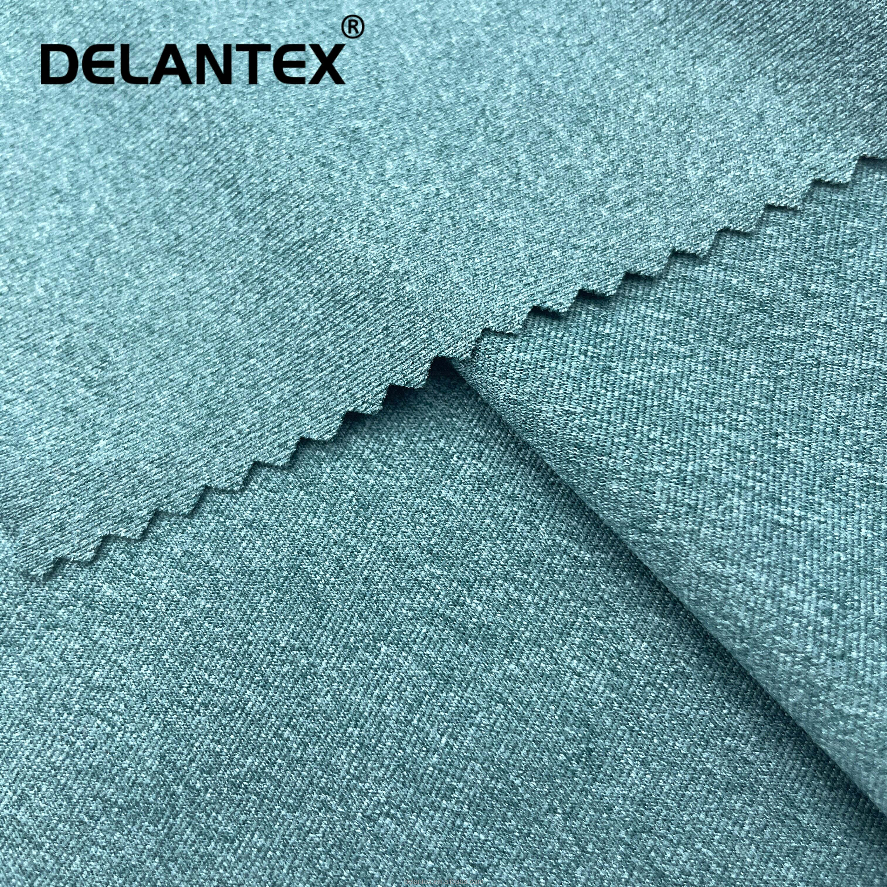 Delantex Chinese Fabric Manufacturer 4 Way Stretch Cation Brushed Fabric for Women's Clothing