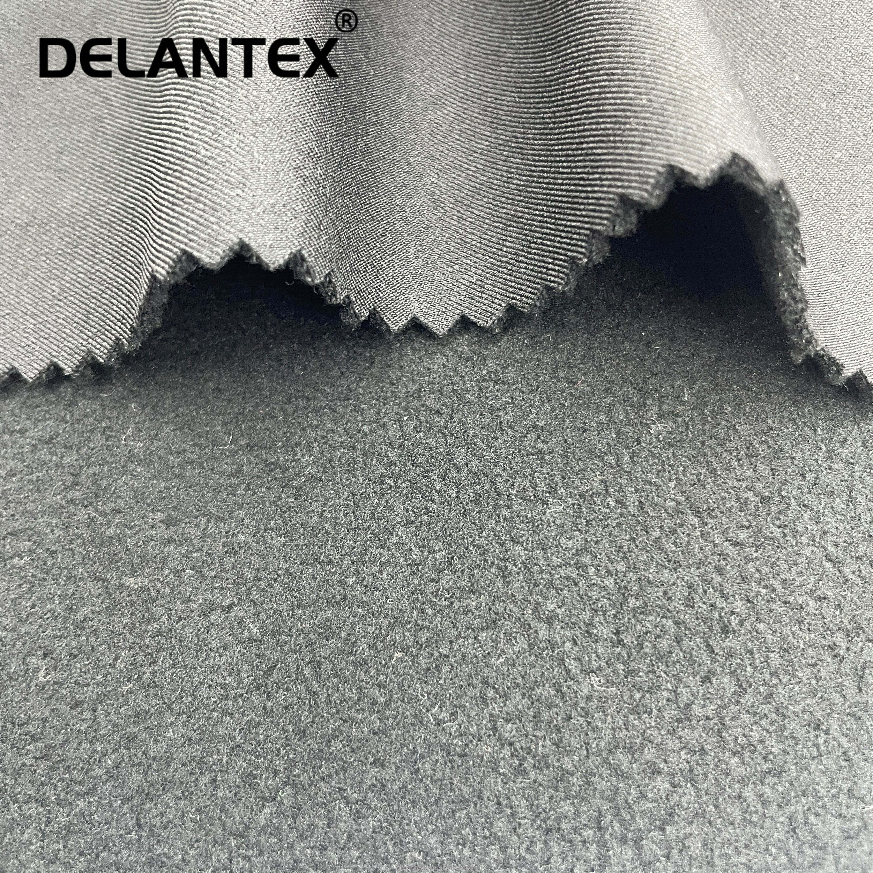 Delantex 3 Layer Breathable Twill 4 Way Stretch Bonded Softshell Material