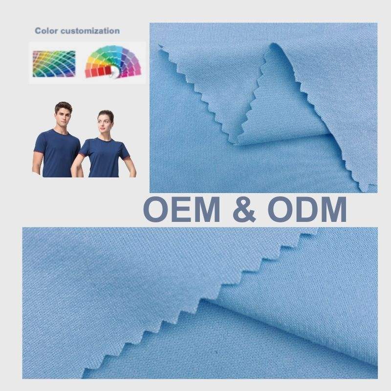 Delantex Anti-static Single Brushed Blue Yoga Fabric for Yoga Clothing