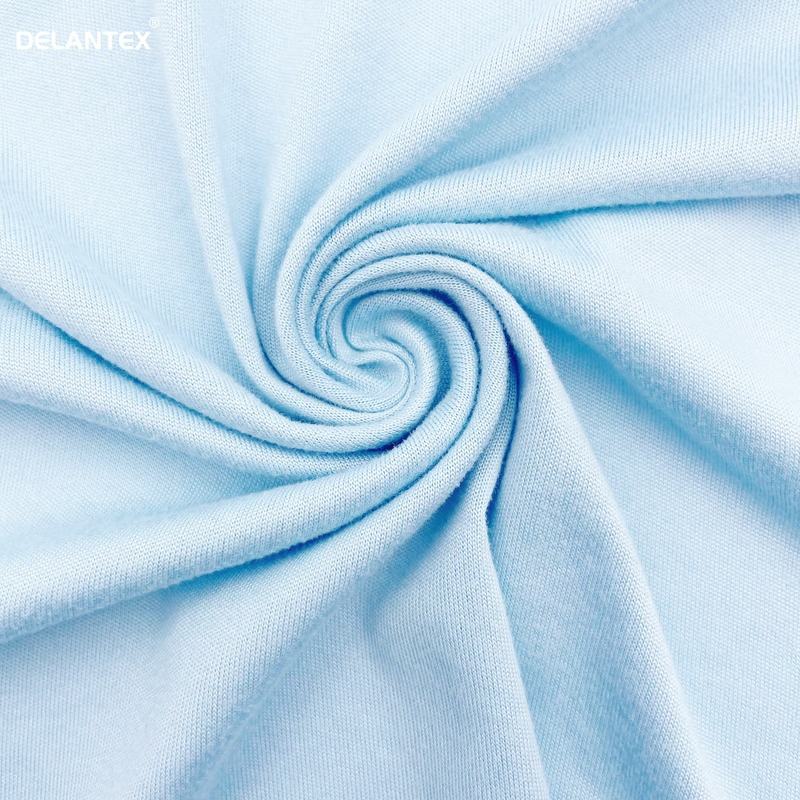 Delantex DTY Blue Brushed Wicking Poly Spandex Jersey Fabric for Activewear