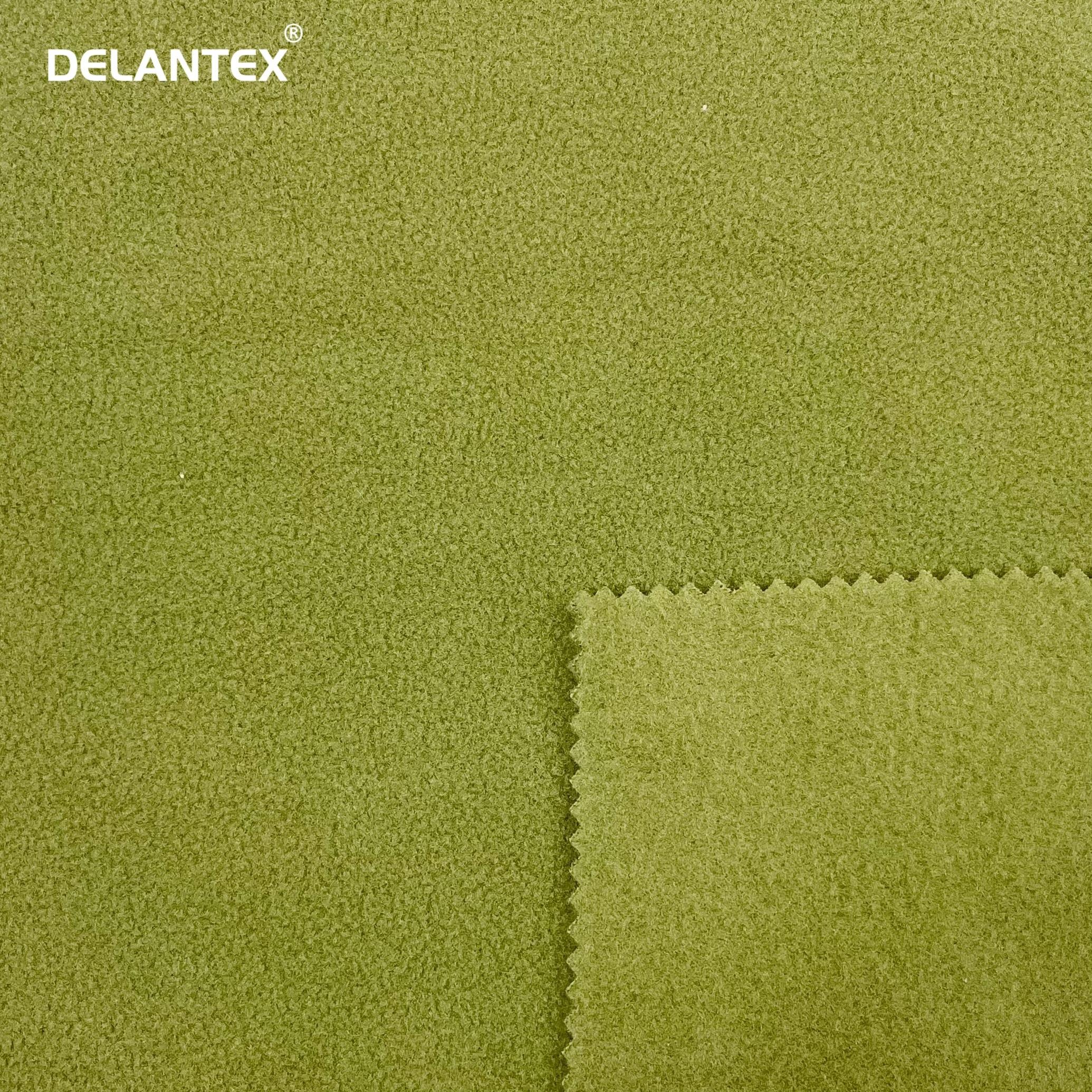 Delantex Manufacture Green Skin Friendly Heat Thermo Brushed Polar Fleece Fabric