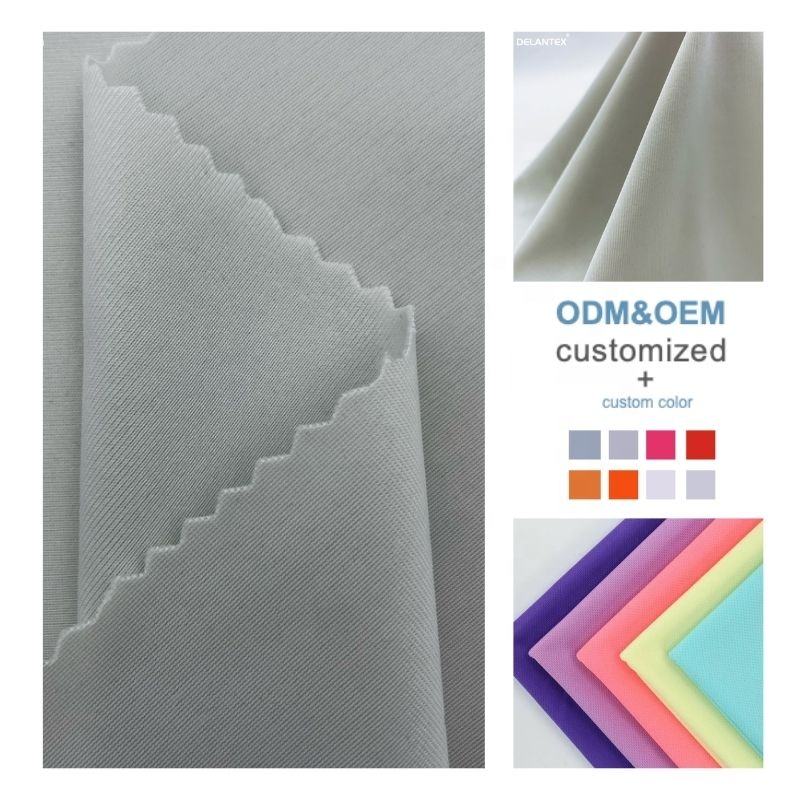 Delantex 86%polyester 14%spandex Soft Polyester Spandex 4 Way Stretch Yoga Fabric Women's Sports Manufacture Knitting