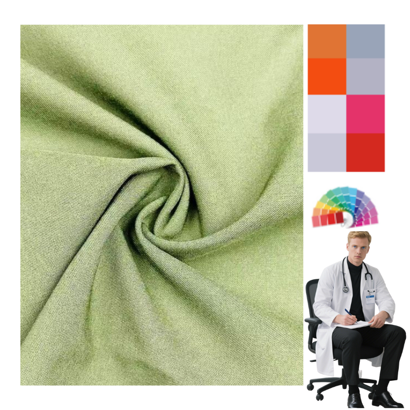 Delantex 4 Way Stretch Work Uniforms Fabric with Good Color Fastness and Tear Resistance 94%polyester 6%spandex Fabric