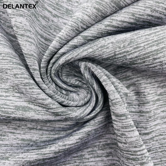 Delantex High Quality 160 Gsm Plain Polyester Spandex Knitted Fabric Cation Fabric for Yoga Clothing