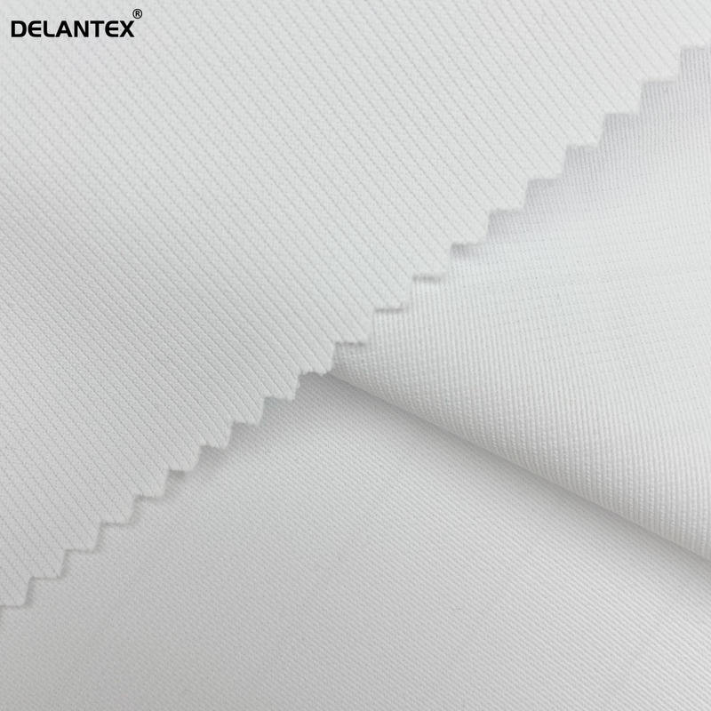 Delantex White Woven Fabric DTY 210GSM Workwear Fabric for Corporate Uniform