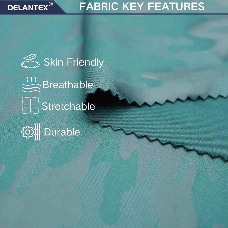 Delantex 245GSM Plain Style Polyester Spandex Stretch Printed Lemon Fabric for Girls' Sports Clothing Free Sample