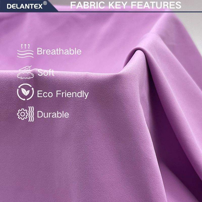 Delantex Quick-Dry Fitness Fabric 220gsm 168cm 82%Poly 18%Spandex Breathable Training & Dancewear Material Free Swatch