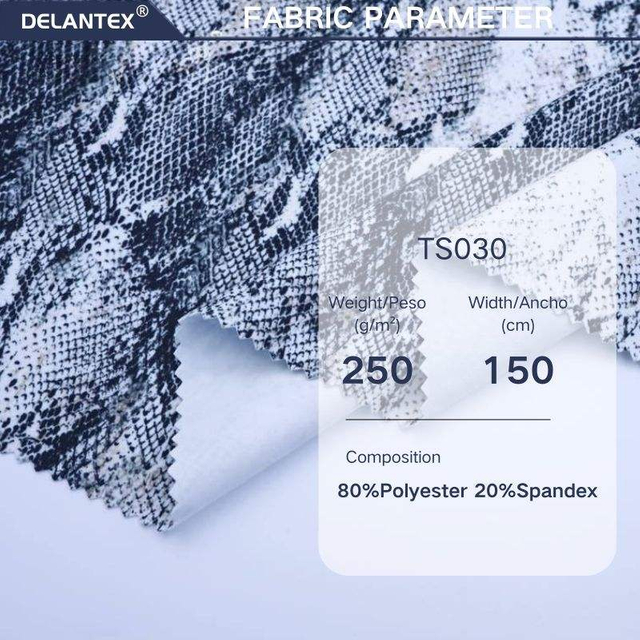Delantex Snake-Printed Synthetic PU Leather Yoga Fabric for Girls Stretch Leggings and Swimwear Interlock Style for Sportswear