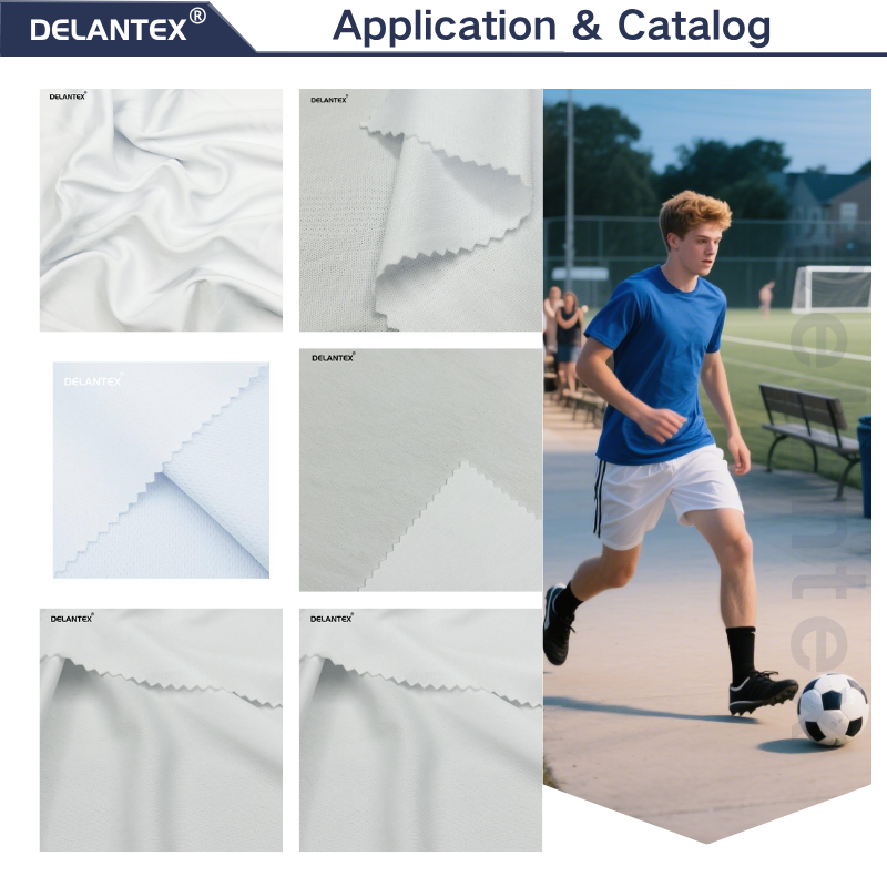 Delantex Sublimative Mesh Interlock Fabric 100% Polyester 200gsm Breathable Knitted Quick Drying Sportswear Wholesale