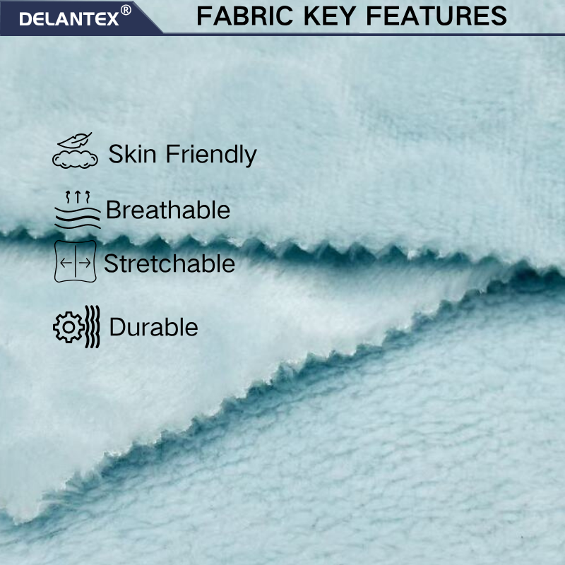 Delantex 230CM/230GSM Warp Flannel Fleece Fabric Blanket Plush Jacket Suitable High Quality Fabric Wholesale Manufacturer