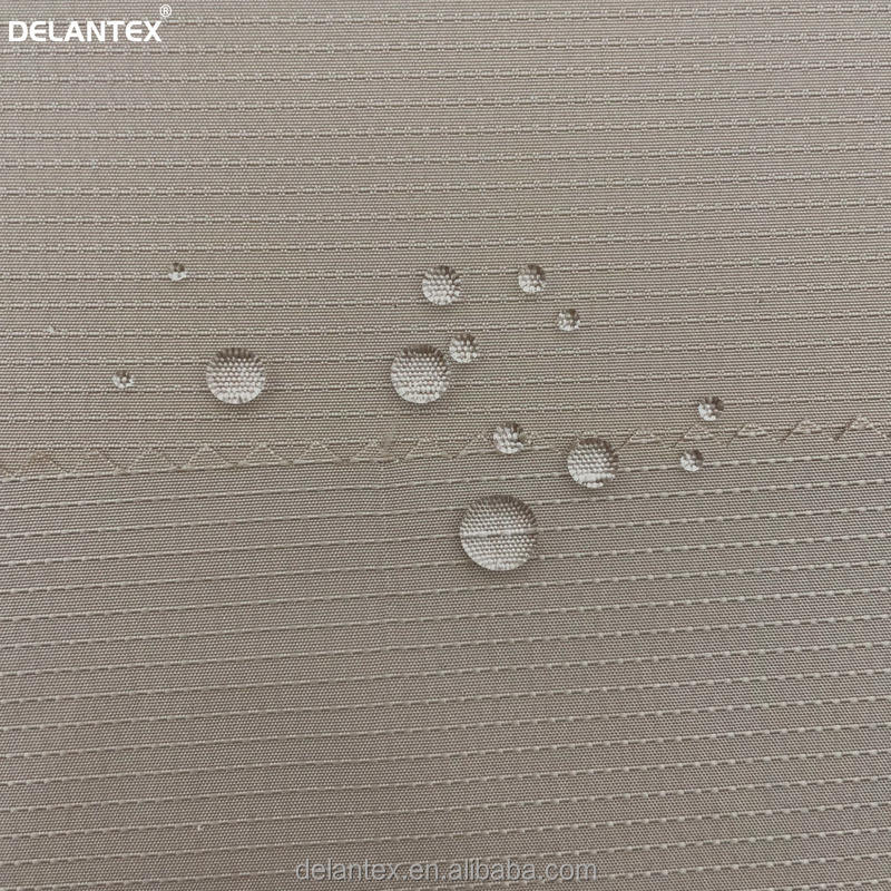 Delantex Anti-Static Water Repellent Brown Dobby Pongee Material 100% Polyester for Girls' Outdoor Garments