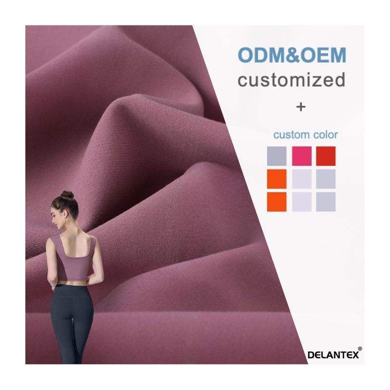 Delantex High-quality Reliable Sports Fabric Manufacturer 88%polyester 12%spandex Interlock Yoga Fabric Free Sample