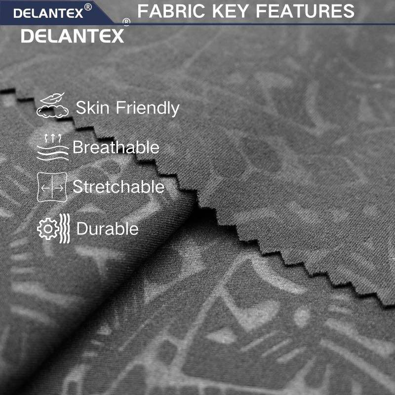 Delantex Elastic Quick Dry Poly Spandex Stretch Printed Fabric for Leggings