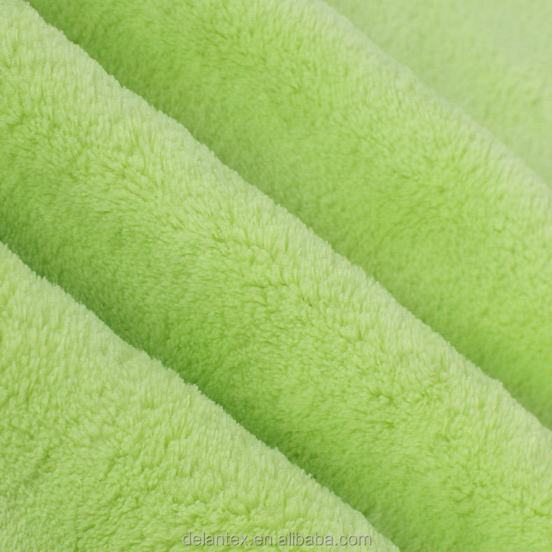 Delantex Custom Soft Fabric Textile Raw Material 100 Polyester Solid Flannel Fleece Fabric for Blanket and Garments Free Sample