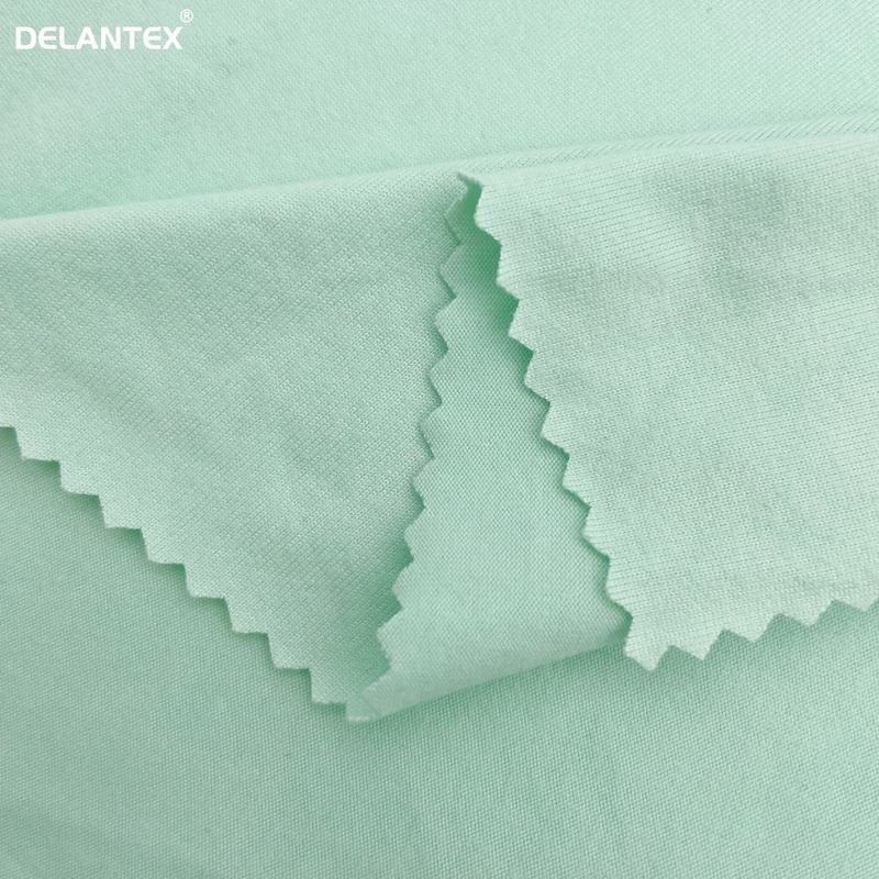 Delantex Custom Color Weft Knitted Poly Spandex Jersey Fabric Lightweight 2 Sided Brushed for Sleepwear Lining 100% Polyester