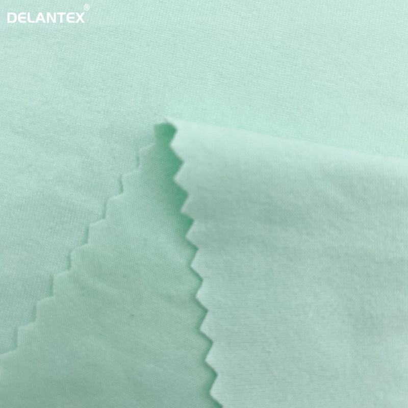 Delantex Custom Color Weft Knitted Poly Spandex Jersey Fabric Lightweight 2 Sided Brushed for Sleepwear Lining 100% Polyester