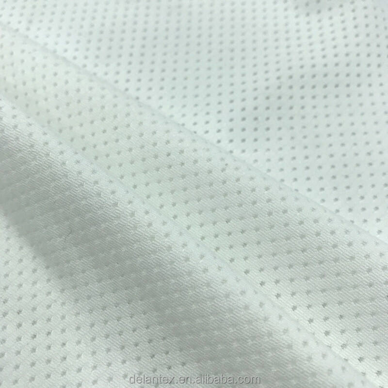 92 Polyester 8 Spandex 140GSM Spider Mesh Fabric White for Sublimation Free Sample
