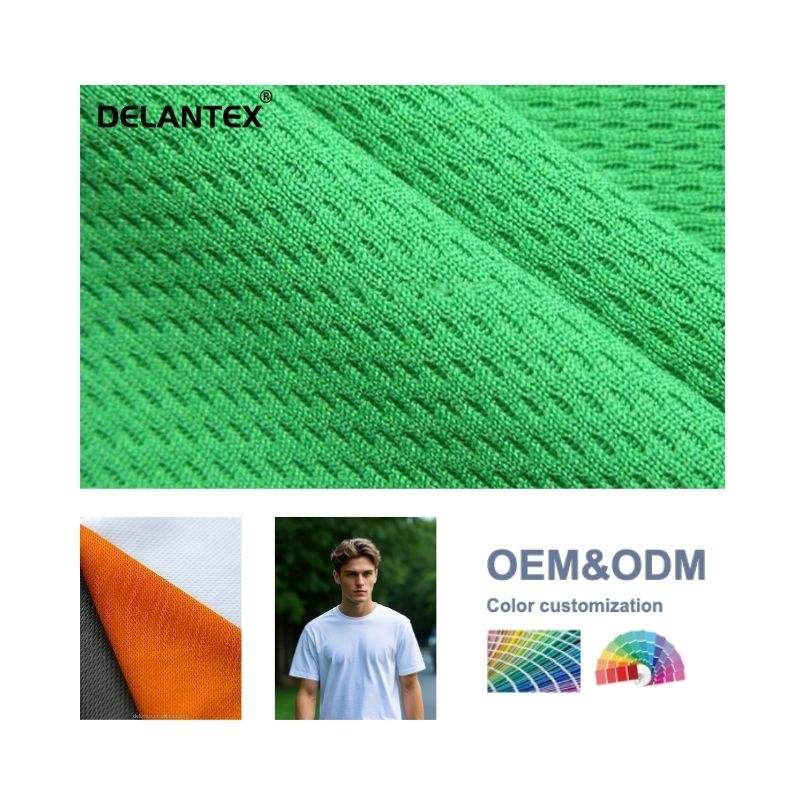 Delantex Coolmax Sport Wear Fabric 100% Polyester Bird Eye Mesh for Outdoor and Garment Use for Girls