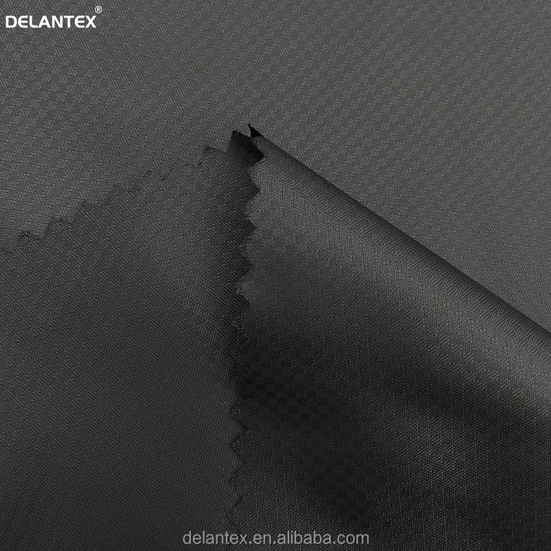 Delantex High Quality Softshell Lining Fabric Black Lightweight Long Filament Invisible Grid Jacquard for Outdoor Use for Girls