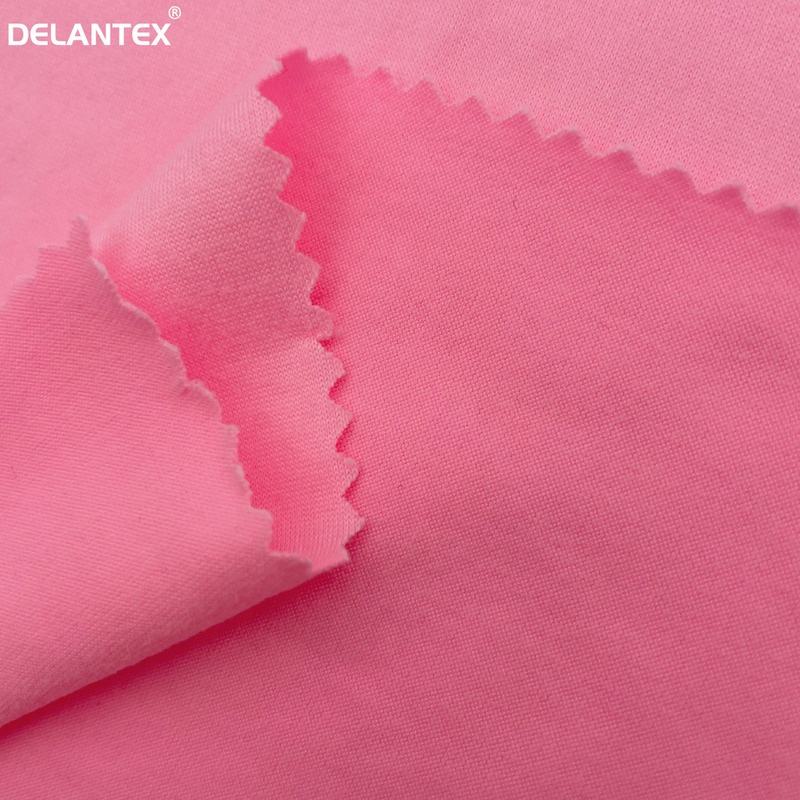Delantex Hot Sale Double Brushed Elastic Polyester Spandex Jersey Fabric for Fashion Dress