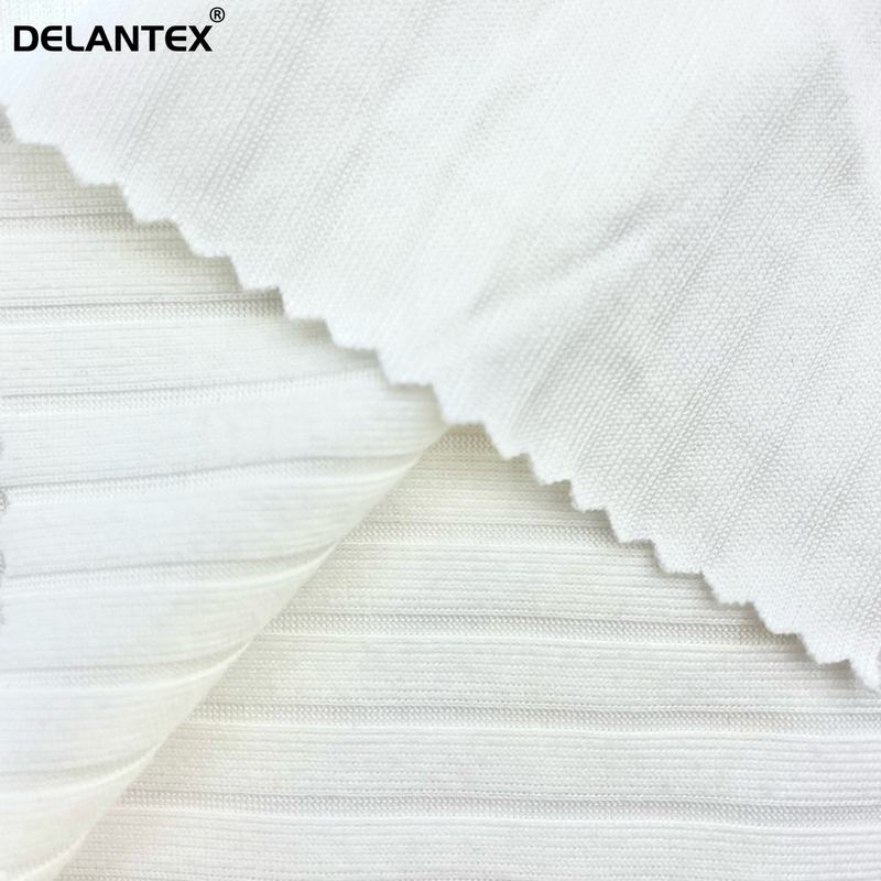 Delantex Weft Knitting DTY Single Brushed Rib Jersey Fabric for T-Shirt Free Sample