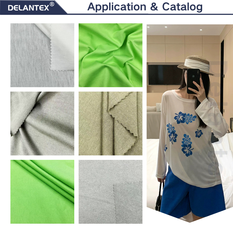 Delantex Cotton Moisture Wicking Summer Short Sleeved Hot Selling Fabric 185cm 160gsm Chinese Wholesaler
