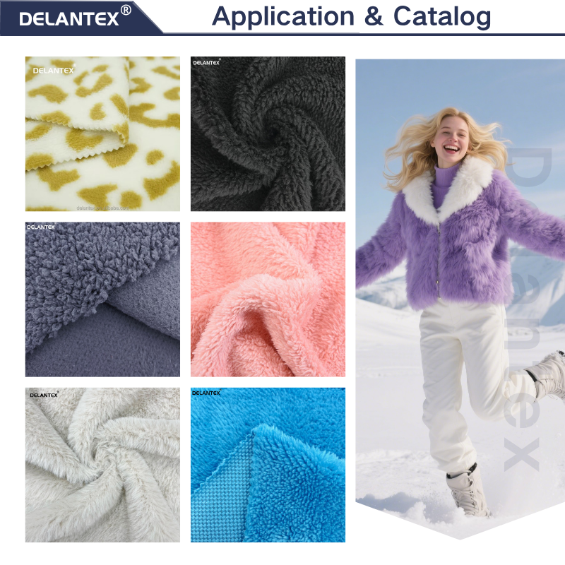 Delantex Printed Flannel Fabric Winter Hot Item 100% Polyester 205cm 400gsm Color Customizable