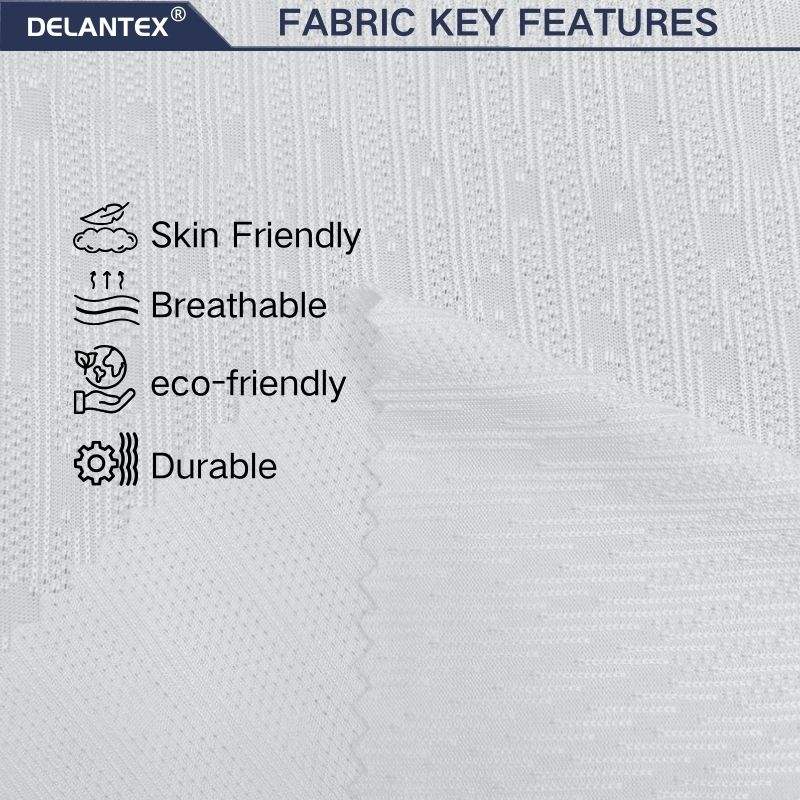Delantex 100% Polyester 180gsm Coolpass Jacquard Fabric for Girls for Outdoor Sports Lining Free Sample