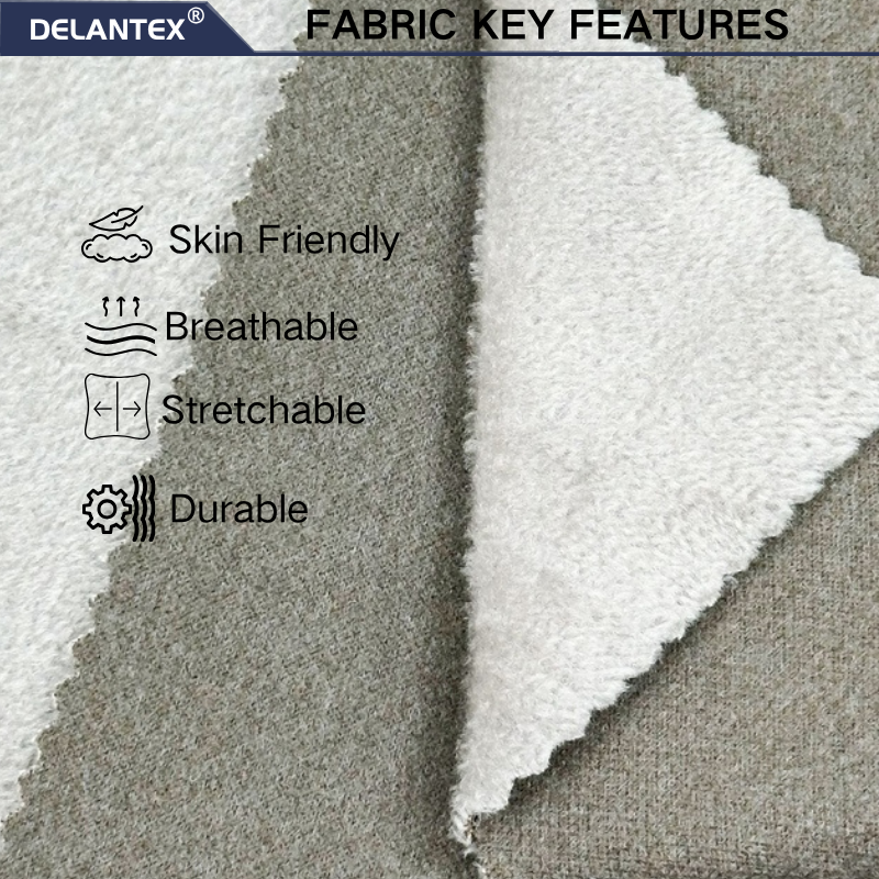 Delantex Wear Resistant, Lightweight and Smooth Fabric Men's Jacket, Fleece 100% Polyester Windproof Sports Jacket, Inner Lining