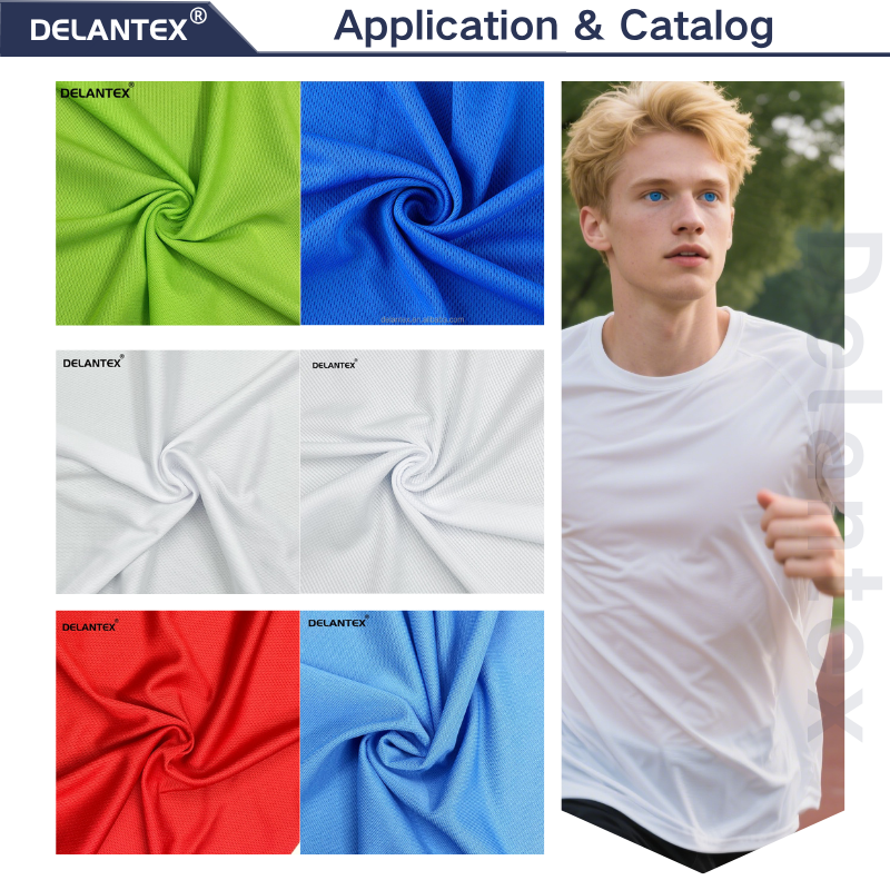 Delantex Clothing Mesh Breathable Comfortable Special Mesh Fabric Close-fitting Cloth Sublimation Material Fabric