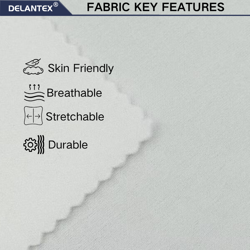 Delantex Polyester Spandex scuba 4-way Stretch Fabric, Chinese High-quality Fabric Manufacturer Can Sublimate Fabric