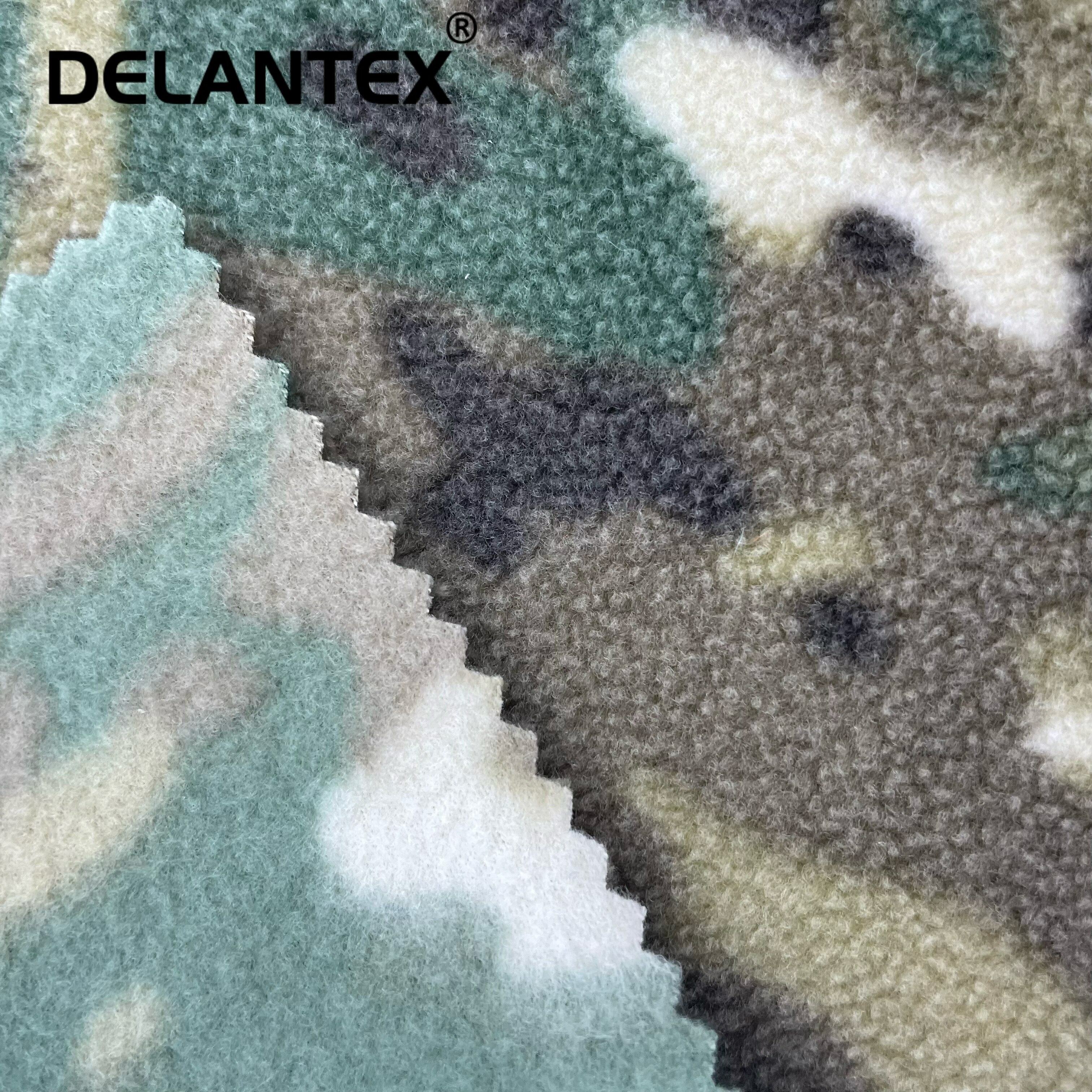 High Quality Knitted 320GSM Camo Polar Fleece Fabric Free Sample