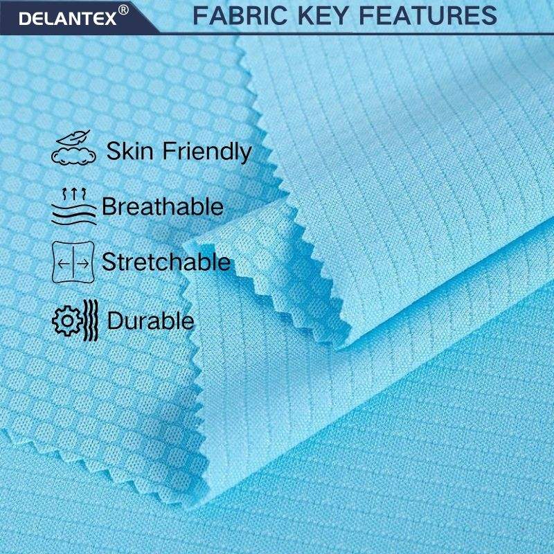 Delantex High Quality Honeycomb 100 Polyester Mesh Fabric Basketball Jersey Mesh Fabric for Sport T-shirt Free Sample