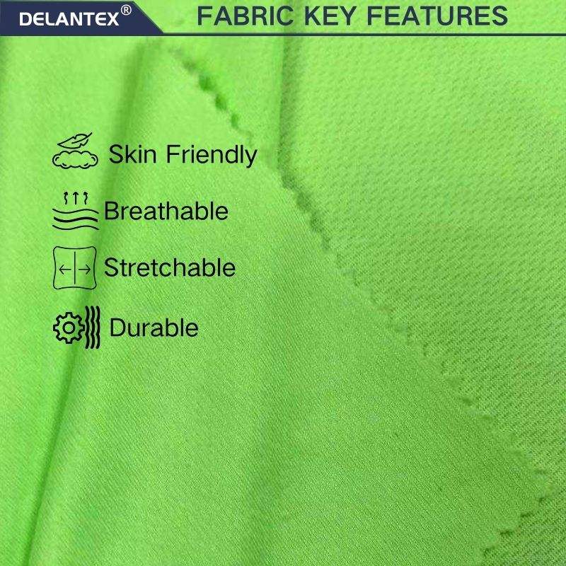 Delantex 100% Polyester Dry Fit Bird Eye Mesh Eyelet Knit Fabric Anti-Static for Outdoor & Garment Use