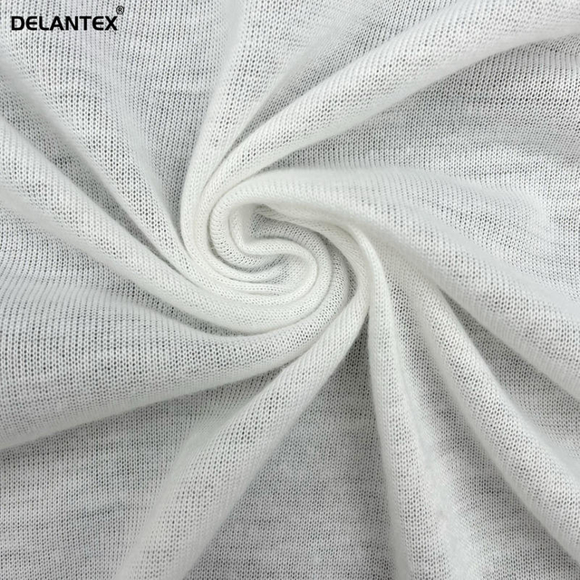 Delantex Sublimation Fabric White Roll 100 Polyester Spun Jersey Fabric for Sun-protective Clothing Free Sample