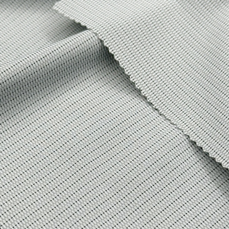 Delantex mesh wicking sports T-shirt fabric 63%nylon 29%polyester 8%spandex material