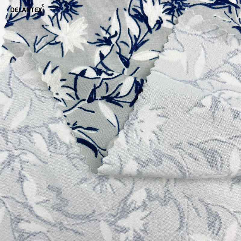 Delantex 100D Printed Brush Jersey Fabric 4-Way Stretch DTY 100% Polyester for Girls' Sweatshirts and Underwear Lining