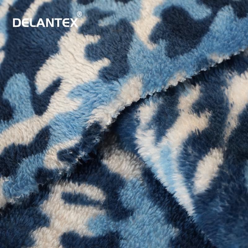 Custom Hot Selling Winter Designer Grey 100%Polyester Camouflage Fleece Fabric Sherpa Fabric