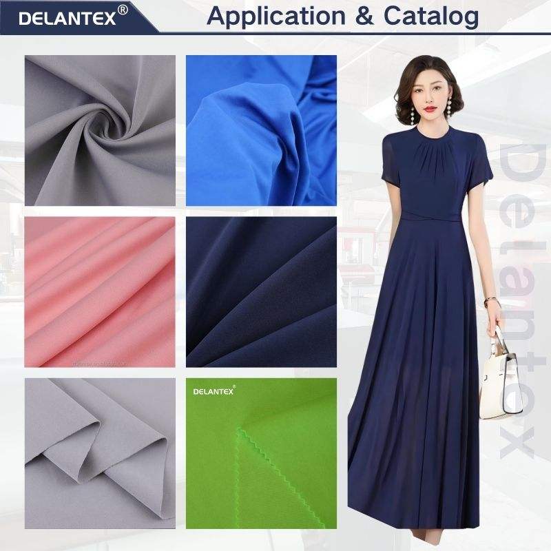 Delantex Polyester Spandex Interlock Knit Cationic Melange Air Layer Spacer Scuba Stretch Healthty Fabric for Sportswear Hoodie