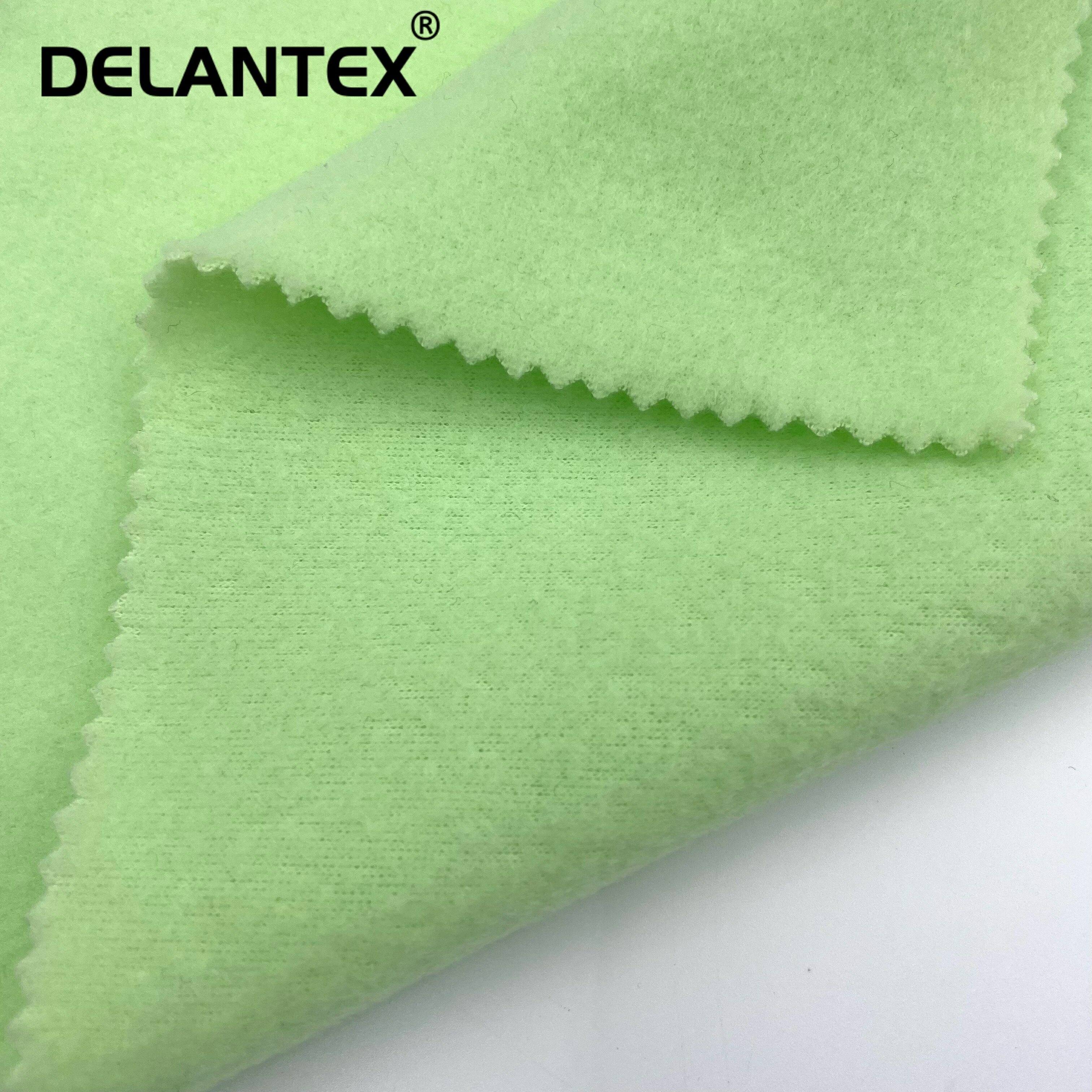 Circle Yarn Knitted Terry Micro Polar Fleece Fabric With Double Side Brushed