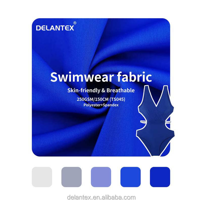 Delantex Anti Clorine Water Repellent Swim Wear Polyester Spandex Fabric