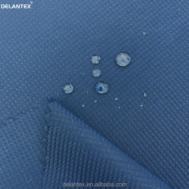 Delantex DTY 75D Extinction Double Line Grid Midpoint Water Resistant Polyester Fabric for Outdoor Clothing