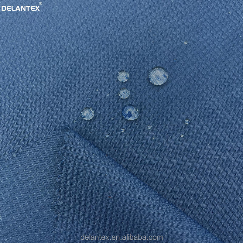 Delantex DTY 75D Extinction Double Line Grid Midpoint Water Resistant Polyester Fabric for Outdoor Clothing