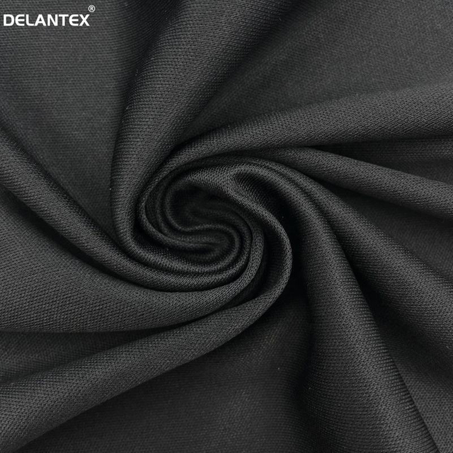 Black Light Weight 140GSM Soft 100% Polyester Interlock Knit Fabric for T-shirt