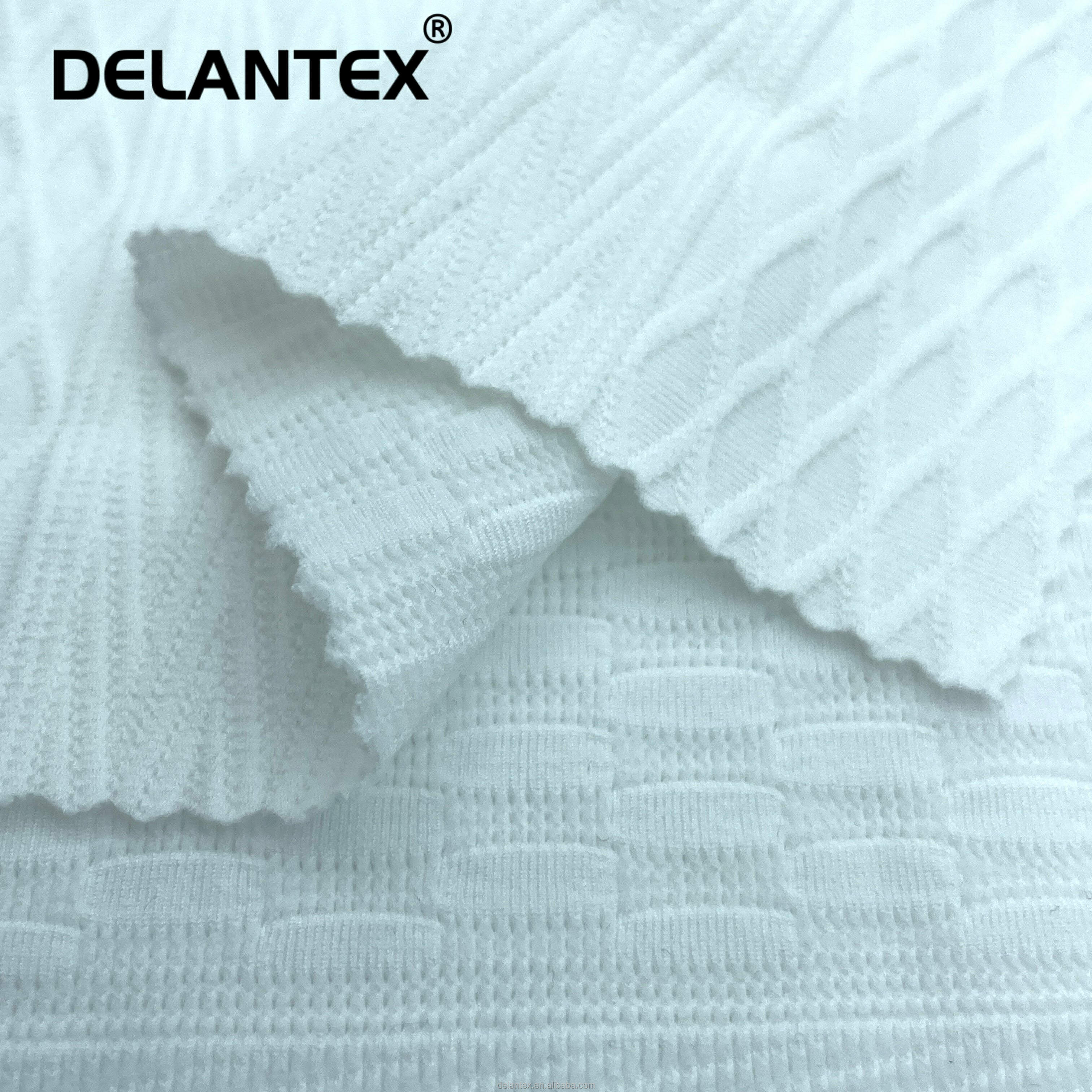 Spandex Polyester Jacquard Fabric Well Stretch Knit Fabric for Sportswear