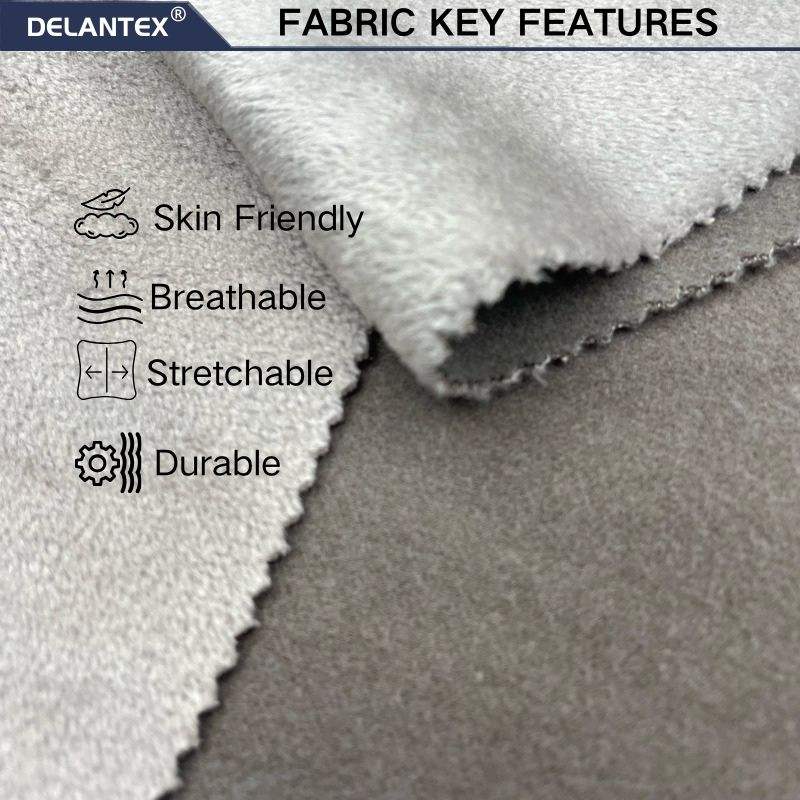 Delantex 100% Polyester Fabric Polar Fleece Coffee 328GSM 150cm