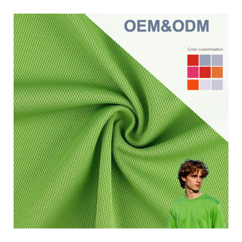 Delantex 100% Polyester Birds Eye Jersey Mesh Fabric Plain Micro Mesh for Sports Outdoor Garments Diapers for Girls Free Sample