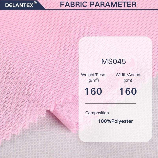 Delantex 100%Polyester Soft Mesh Dry Fit Micro Rpet Mesh Fabric for Basketball Jersey Cloth